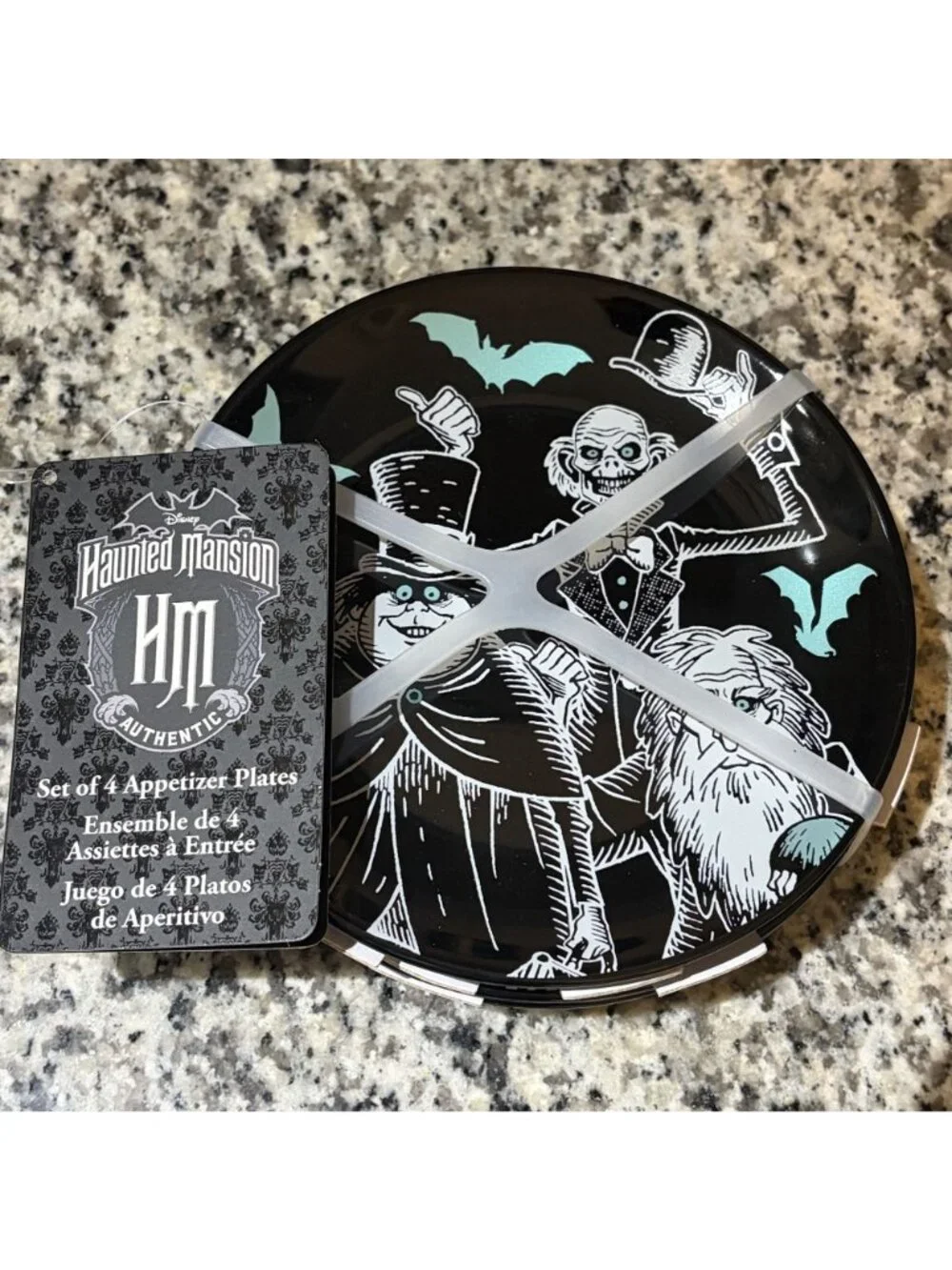 Disney Haunted Mansion Set Of 4 Appetizer Plates 6